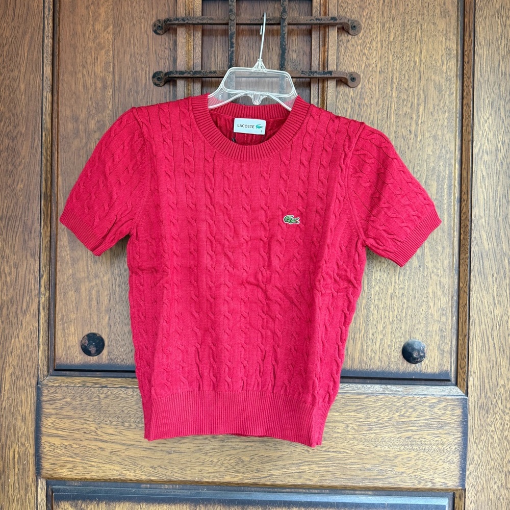 Lacoste Red Crew Neck Sweater size S